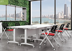 條形活動折疊（dié）會議桌、培訓（xùn）桌