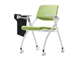 人（rén）形腳（jiǎo）輪滑寫字板折疊培訓椅