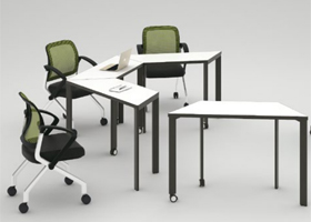 移動新象牙白+炭黑（hēi）折疊（dié）桌（zhuō）