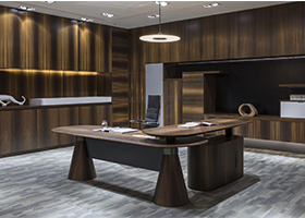 總裁辦公室升降班台展示