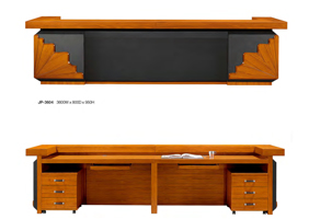 3.6M油漆貼木皮前台金柚色